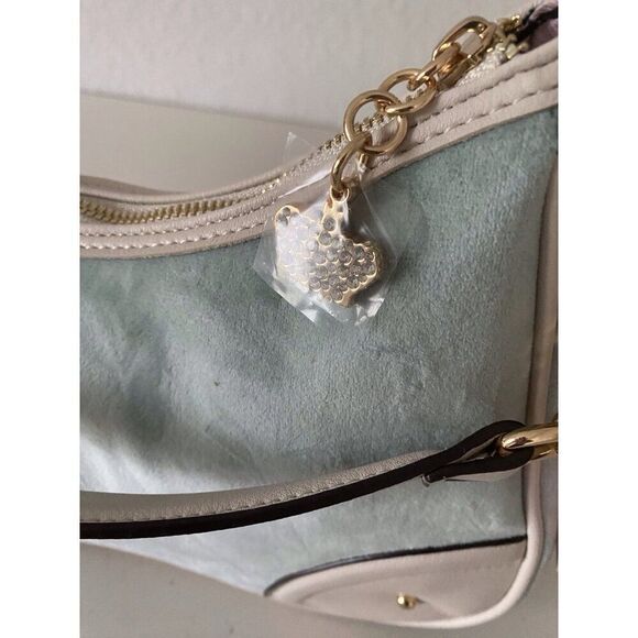Juicy Couture Dreamy Juicy Shoulder Bag Sage Crystal Blue Bling Viral NEW - Picture 5 of 13